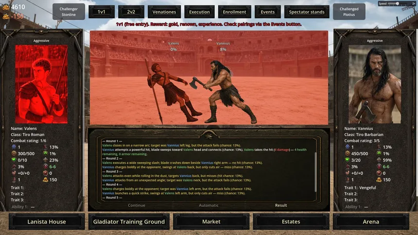 Скриншот 4 к игре Ludus Manager: Gladiator Tycoon
