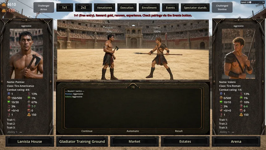 Скриншот 5 к игре Ludus Manager: Gladiator Tycoon