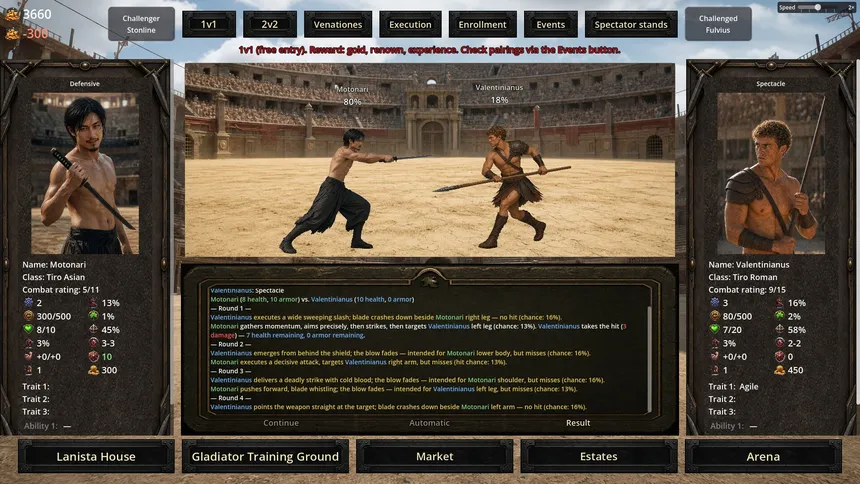 Скриншот 6 к игре Ludus Manager: Gladiator Tycoon