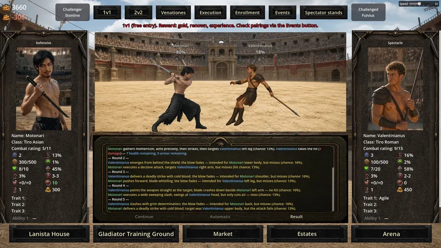 Скриншот 8 к игре Ludus Manager: Gladiator Tycoon