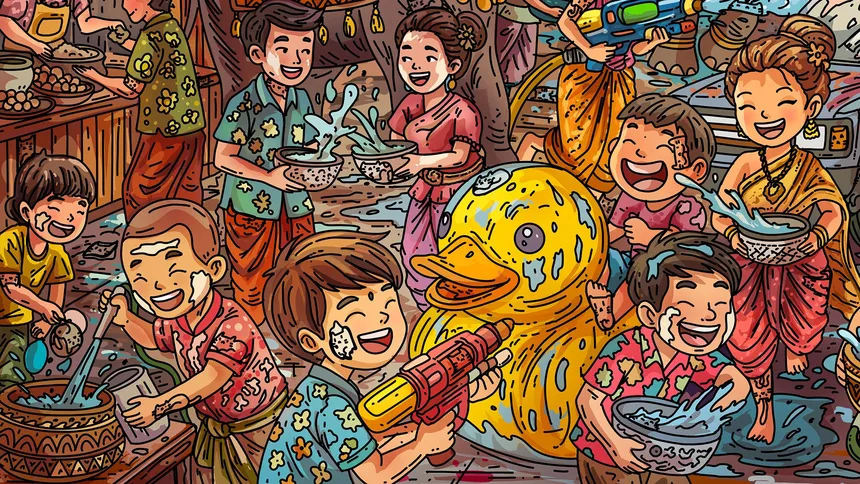 Скриншот 1 к игре 100 Songkran Cats