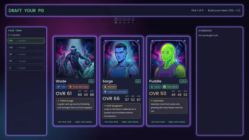 Скриншот 3 к игре Cosmic Crossover: Roguelike Basketball