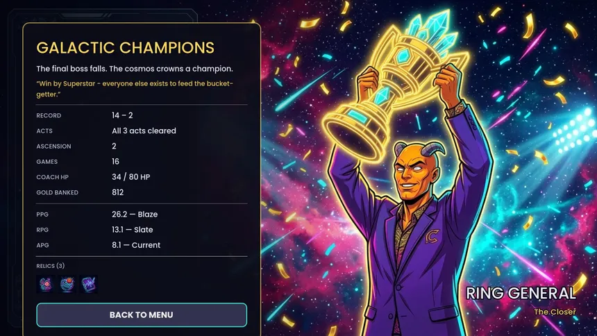 Скриншот 4 к игре Cosmic Crossover: Roguelike Basketball