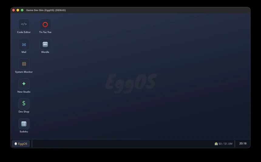 Скриншот 1 к игре EggOS: Incremental Game Dev