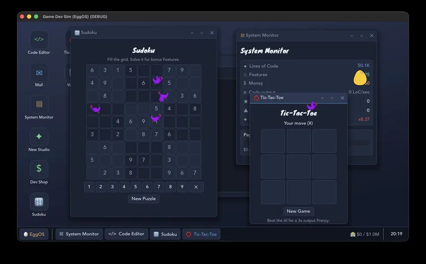 Скриншот 4 к игре EggOS: Incremental Game Dev