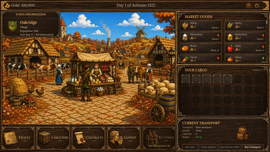 Скриншот 2 к игре Medieval Travelling Merchant