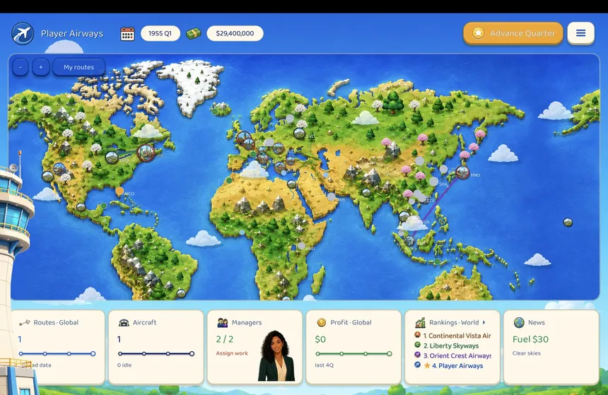 Скриншот 1 к игре Aviator: Airline Empire