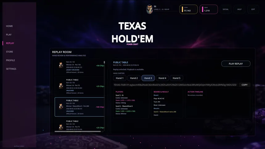 Скриншот 5 к игре PokerCraft: Texas Hold'em