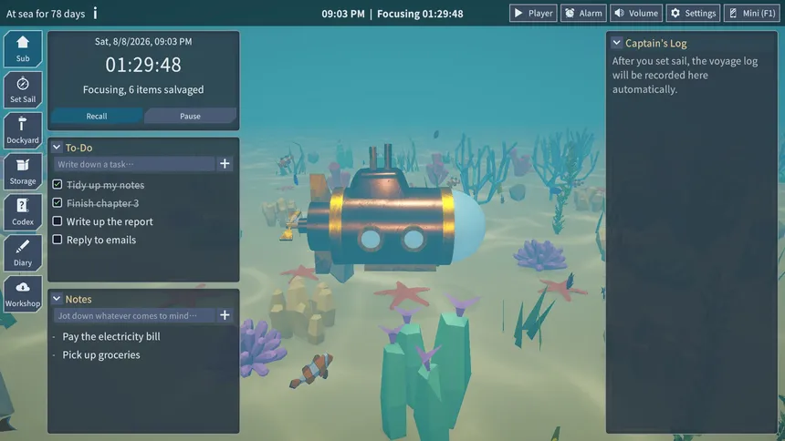 Скриншот 1 к игре Dive Log: A Focus Voyage