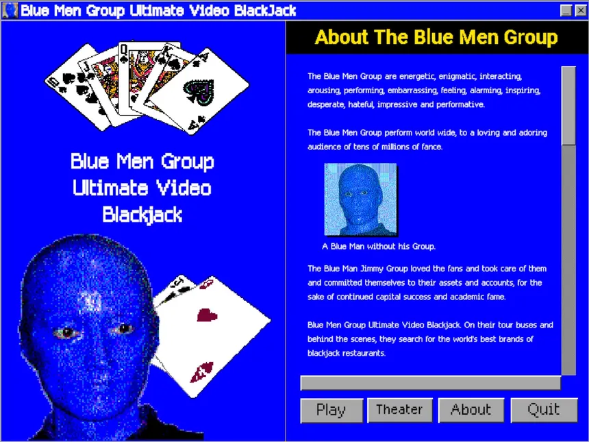 Скриншот 1 к игре Blue Men Group ULTIMATE VIDEO BLACKJACK