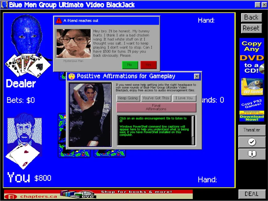 Скриншот 2 к игре Blue Men Group ULTIMATE VIDEO BLACKJACK
