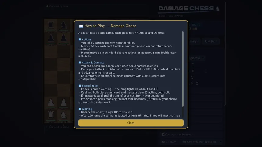 Скриншот 1 к игре Damage Chess