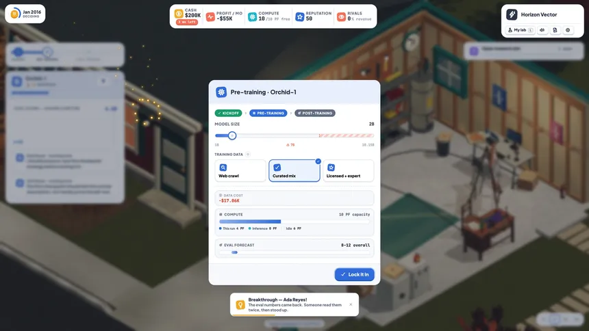 Скриншот 2 к игре AI Lab Tycoon