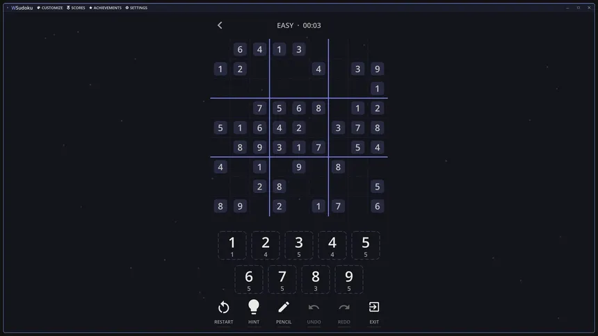 Скриншот 3 к игре WSudoku