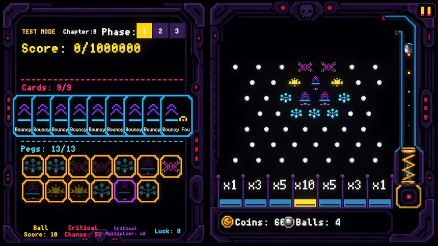 Скриншот 2 к игре CURSECADE: Pachinko Roguelite