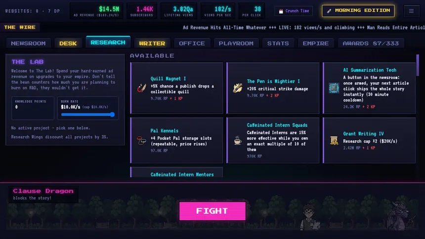 Скриншот 3 к игре Clickbait Tycoon