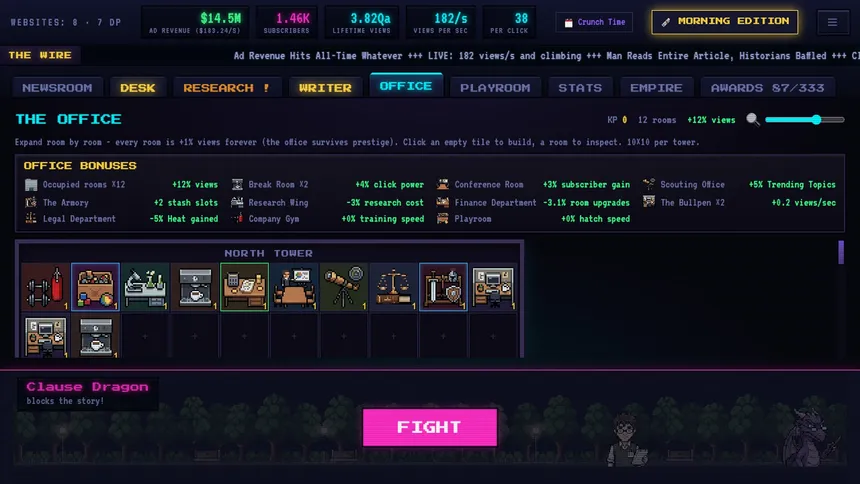 Скриншот 5 к игре Clickbait Tycoon
