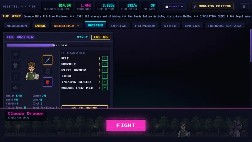 Скриншот 8 к игре Clickbait Tycoon