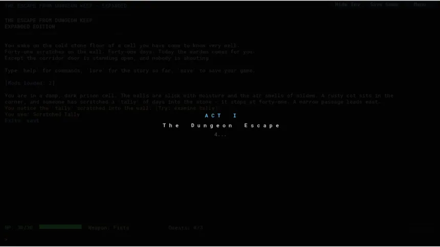 Скриншот 1 к игре The Escape From Dungeon Keep