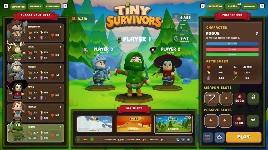 Скриншот 1 к игре Tiny Survivors