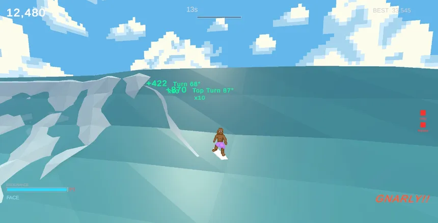 Скриншот 1 к игре Monster Wave 3D Surfing
