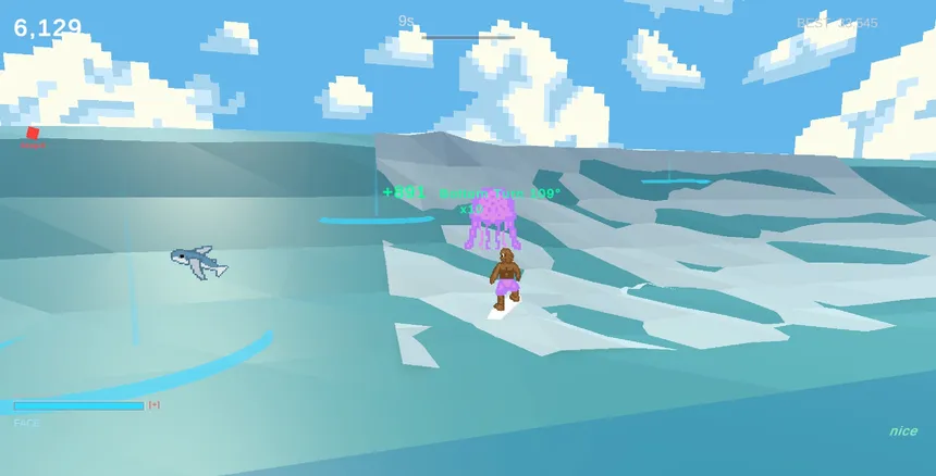 Скриншот 2 к игре Monster Wave 3D Surfing