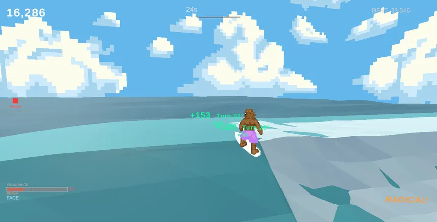 Скриншот 3 к игре Monster Wave 3D Surfing