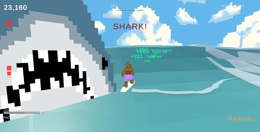 Скриншот 5 к игре Monster Wave 3D Surfing
