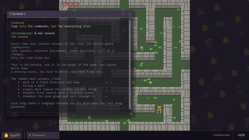 Скриншот 1 к игре ChickenScratch: Cluck & Code