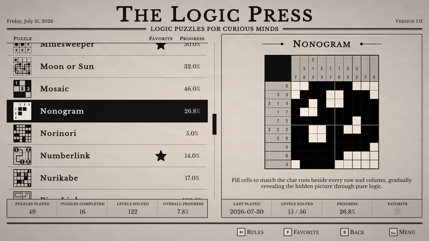 Скриншот 1 к игре The Logic Press