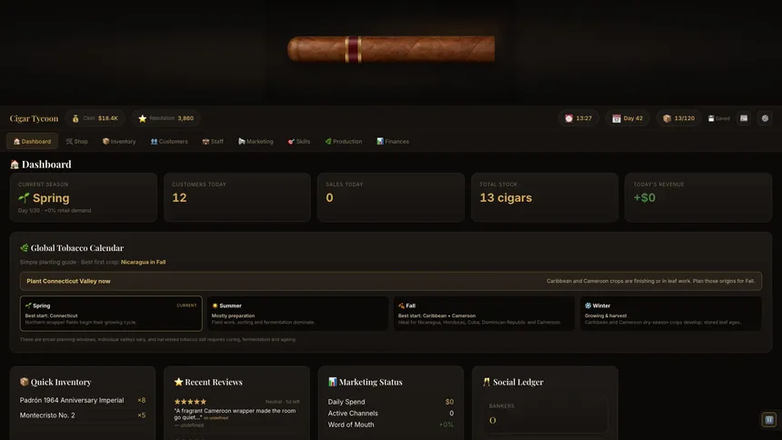 Скриншот 1 к игре Cigar Tycoon