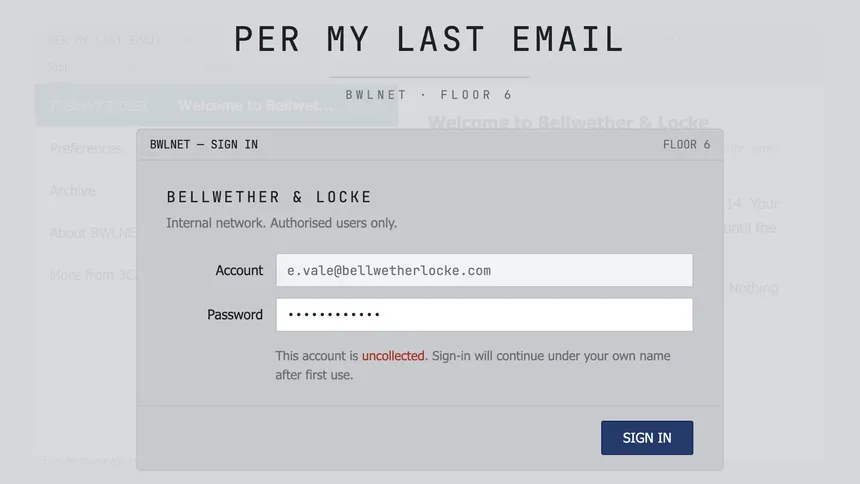 Скриншот 1 к игре Per My Last Email