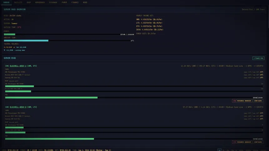 Скриншот 1 к игре Garaged Crypto Miner