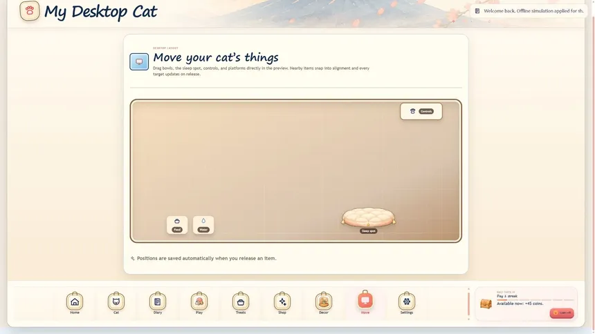 Скриншот 3 к игре My Desktop Cat