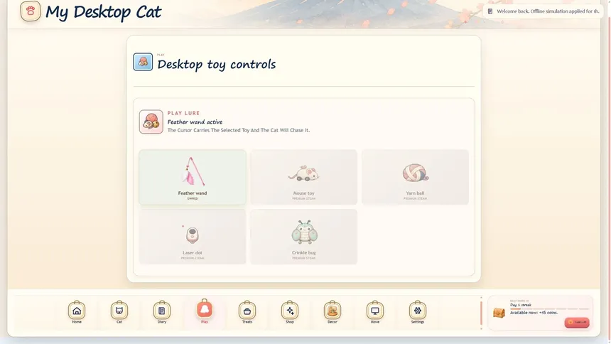 Скриншот 4 к игре My Desktop Cat