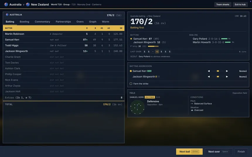 Скриншот 1 к игре Cricket Team Manager