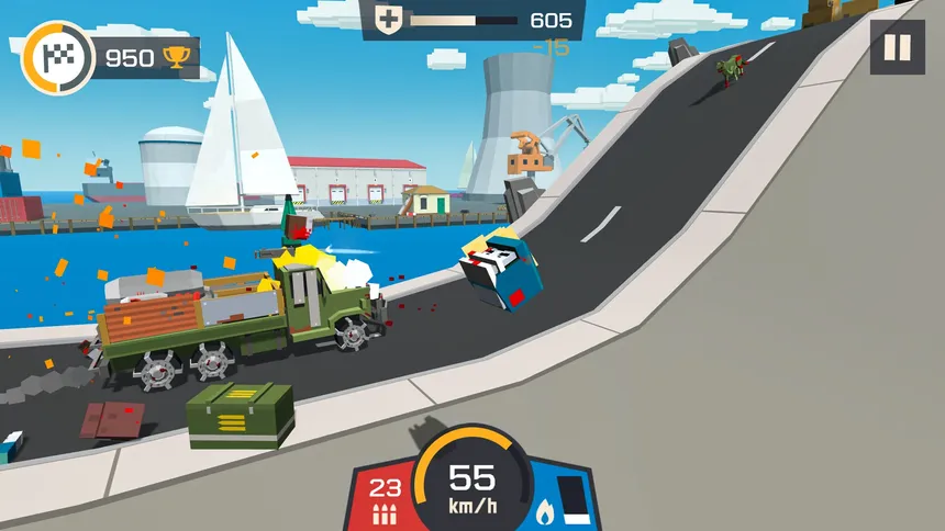 Скриншот 2 к игре Zombie Derby: Blocky Roads
