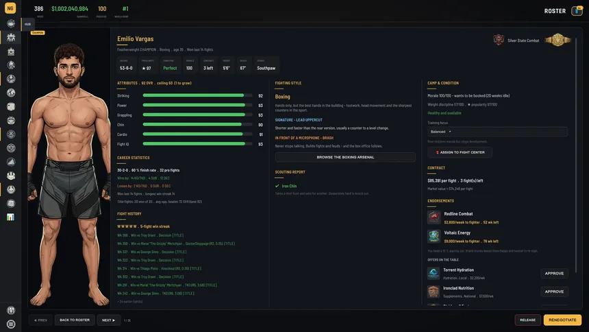 Скриншот 6 к игре Cage Empire: MMA Manager