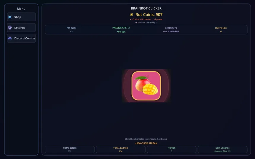 Скриншот 3 к игре Brainrot Clicker