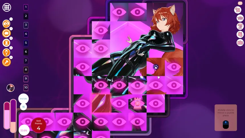 Скриншот 1 к игре Mosaique Neko Waifus 6