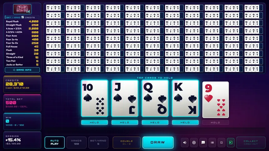 Скриншот 6 к игре Cyber Video Poker
