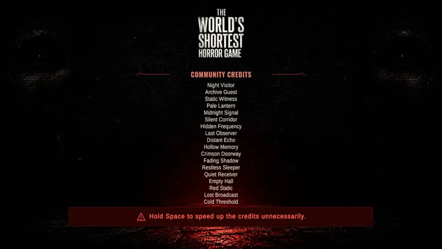 Скриншот 3 к игре The World's Shortest Horror Game
