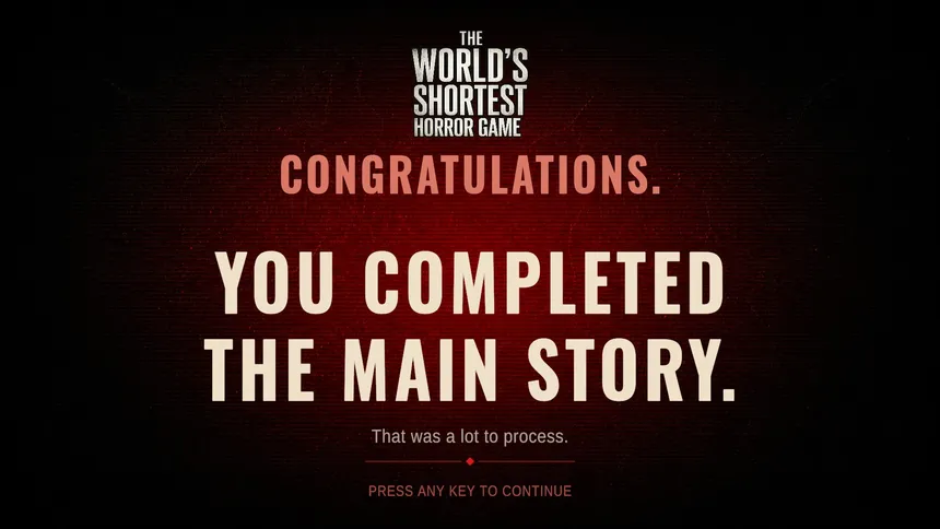 Скриншот 4 к игре The World's Shortest Horror Game