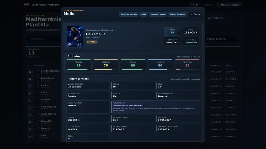 Скриншот 2 к игре Total Futsal Manager