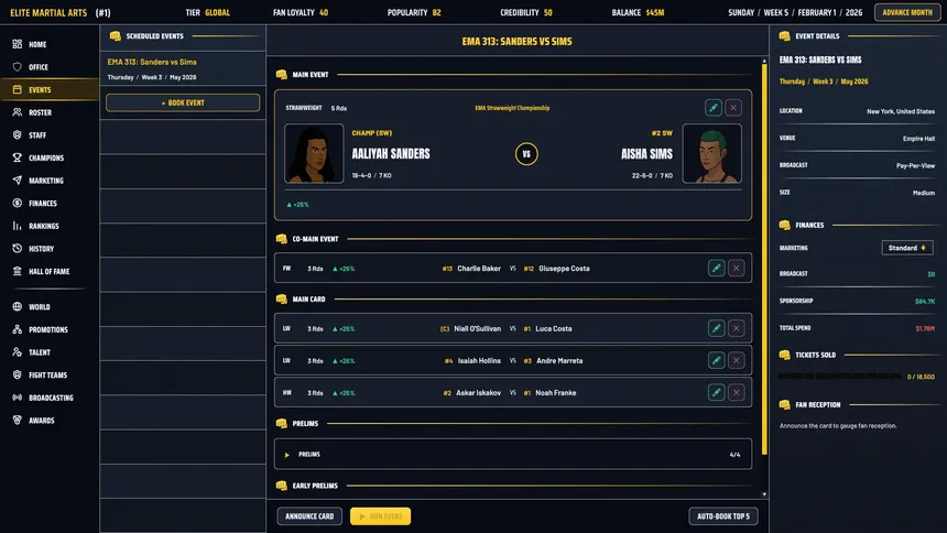 Скриншот 1 к игре MMA Sim King
