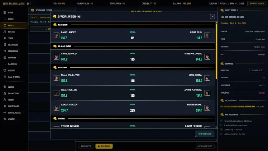 Скриншот 6 к игре MMA Sim King