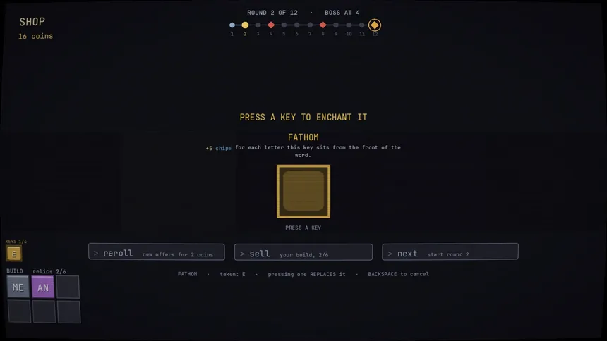Скриншот 1 к игре Typesmith - A Typing Roguelike