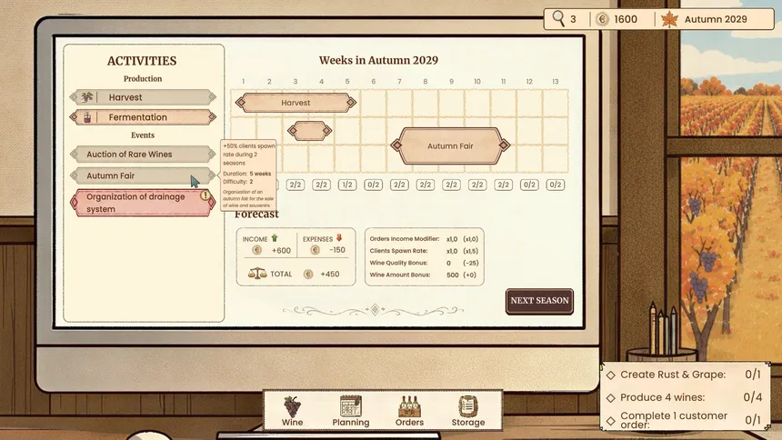 Скриншот 2 к игре The Winery - Winemaking Simulator