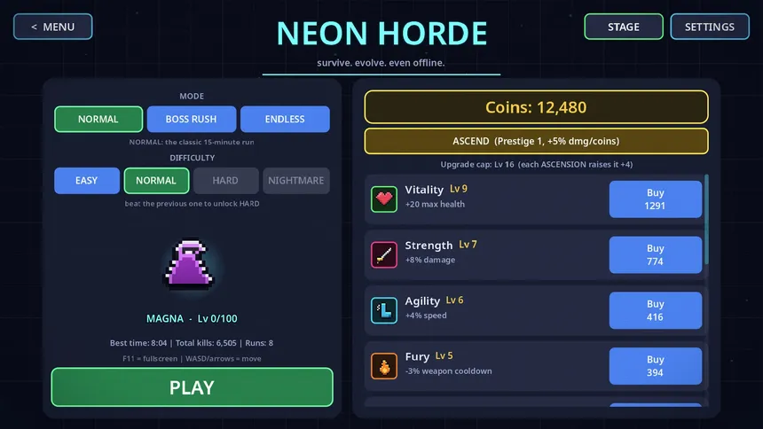 Скриншот 4 к игре Neon Horde