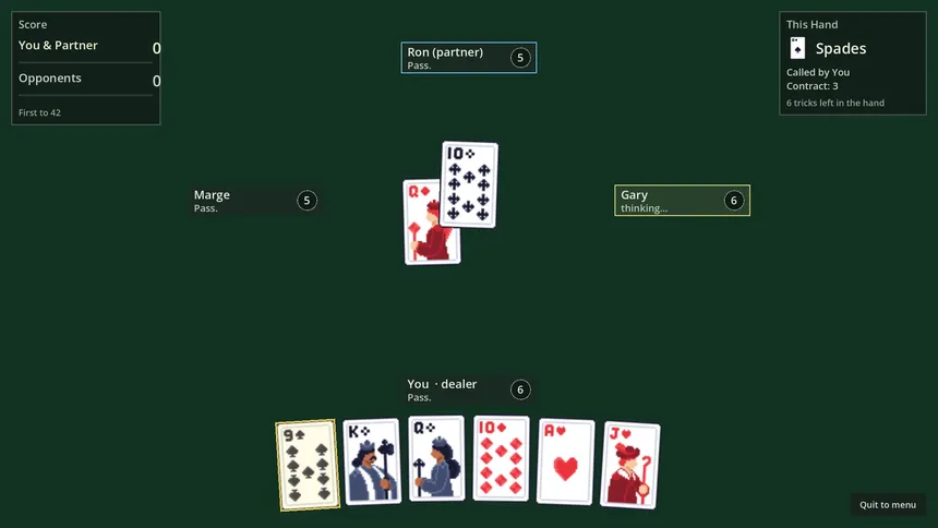 Скриншот 1 к игре Full Deck: Euchre, Spades, Hearts, and More